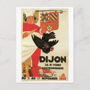 Carte Postale Dijon Poulet Vintage