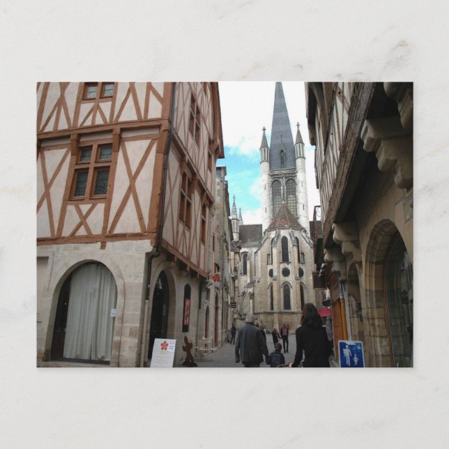 Carte Postale Dijon, rues étroites (Devant)