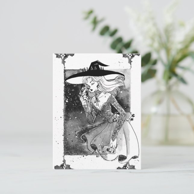 Carte postale d'illustration de carte de tarot de  (Debout devant)