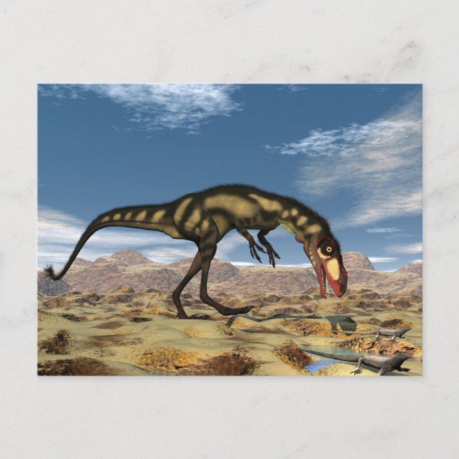 Carte Postale Dilong dinosaure - rendu 3D (Devant)