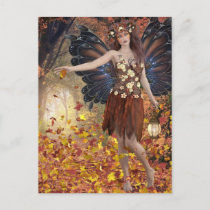 CARTE POSTALE D'IMAGINAIRE D'AUTOMNE FAIRY
