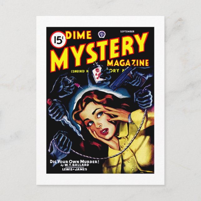 Carte Postale Dime Mystery Magazine (sept., 1946) (Devant)