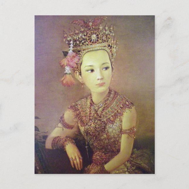 Carte postale d'impression portrait thaïlandais (Devant)