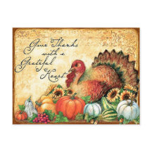Dinde aux fruits d'automne, thanksgiving vintage