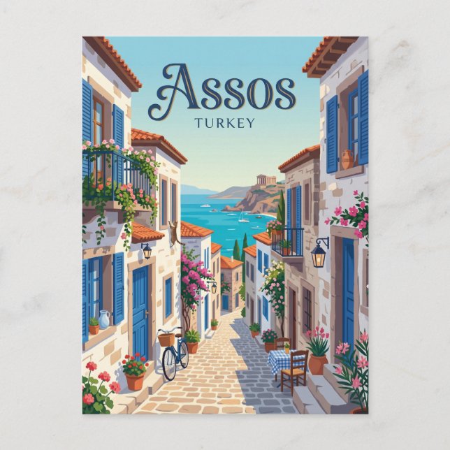 Carte Postale Dinde d'allée d'Assos (Devant)
