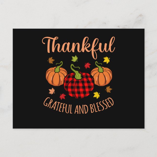 Carte Postale Dinde de remerciement reconnaissant béni Action de (Devant)