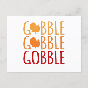 Carte Postale Dinde drôle de Thanksgiving Famille Hommes Femmes