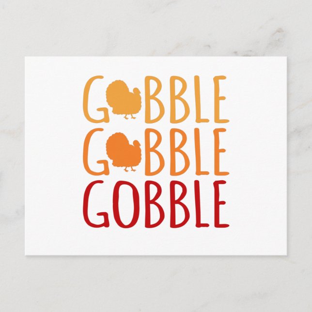 Carte Postale Dinde drôle de Thanksgiving Famille Hommes Femmes (Devant)