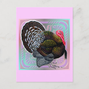 Carte Postale Dinde : Tom Bronze Floral
