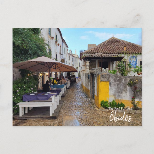 Carte Postale Dîner à Óbidos- Portugal  (Devant)