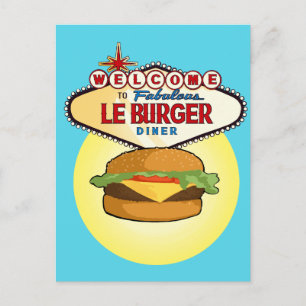Carte Postale Diner au hamburger Las Vegas