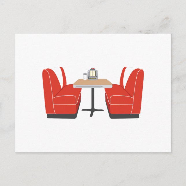 Carte Postale Diner Booth (Devant)