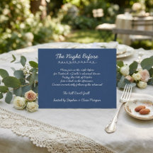 Dîner de répétition de mariage écriture manuscrite