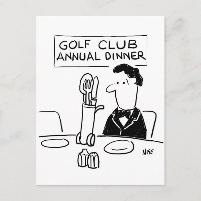 Carte Postale Diner du club de golf (Devant)
