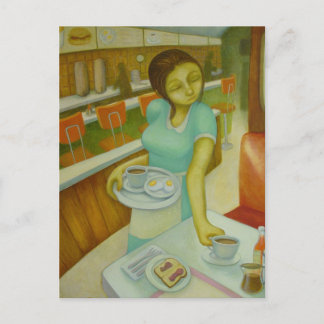 Carte Postale Diner Oeufs Toast & Jelly