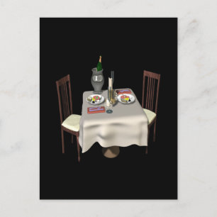 Carte Postale Dîner Pour Deux