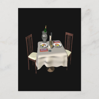 Carte Postale Dîner Pour Deux