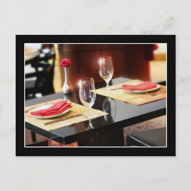 Carte Postale Dîner romantique pour deux (Devant)