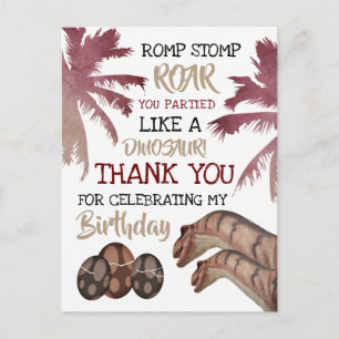 Carte Postale Dino Eggs, Dinosaure pour enfants Merci d'annivers