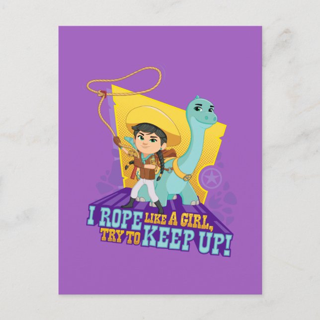 Carte Postale Dino Ranch | Min et Clover (Devant)