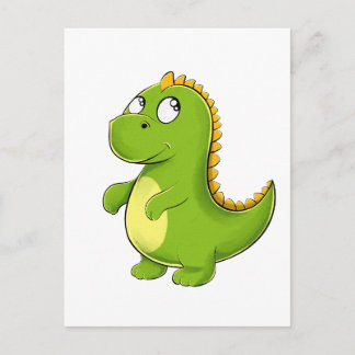 Carte Postale Dino Vert Joyeux