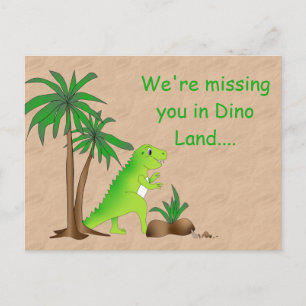 Carte Postale Dinosaur Land Cute Dino