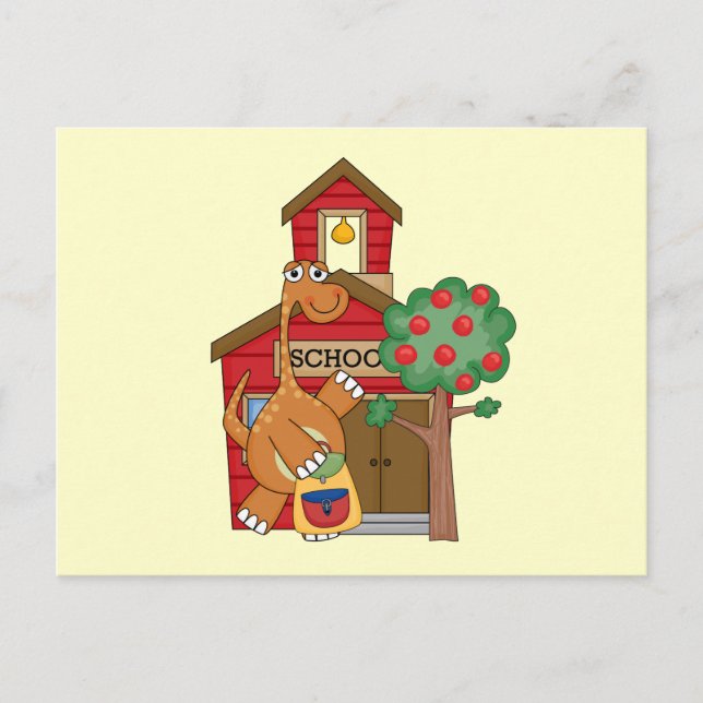 Carte Postale Dinosaure à l'école t-shirts et cadeaux (Devant)