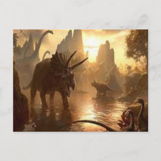 Carte Postale dinosaure antique