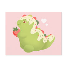 Dinosaure de matcha à la fraise