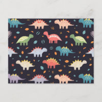 Dinosaure mignon, Motif Dinosaure couleur marine