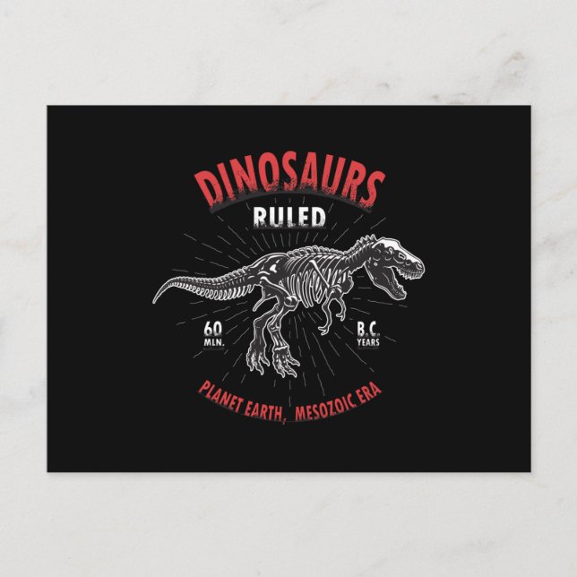 Carte Postale Dinosaure Planète Terre Mésozoïque | Dinosaure (Devant)