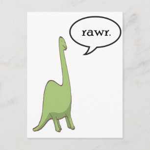 Carte Postale Dinosaure rawr !