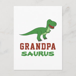 Carte Postale Dinosaure T-Rex Dino Granddad Abuelo Grandpasaurus