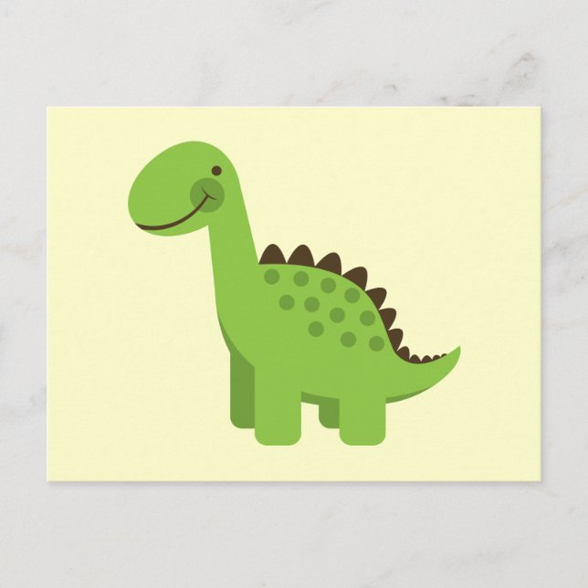 Carte Postale Dinosaure Vert (Devant)