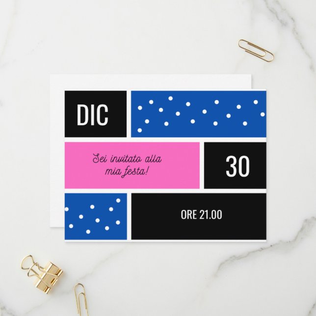 carte postale d'invitation (Devant/Arrière en situation)