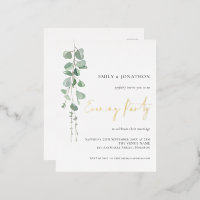 Aquarelle Eucalyptus Mariage Soirée Réelle