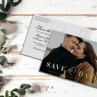 Big Photo Gold Foil Enregistrer la date