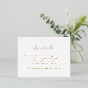 Carte Postale D'invitation À Feuilles D'aluminium Carte d'enveloppe en feuille d'or de mariage à mon
