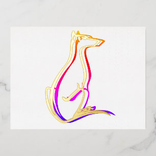 Carte Postale D'invitation À Feuilles D'aluminium essai