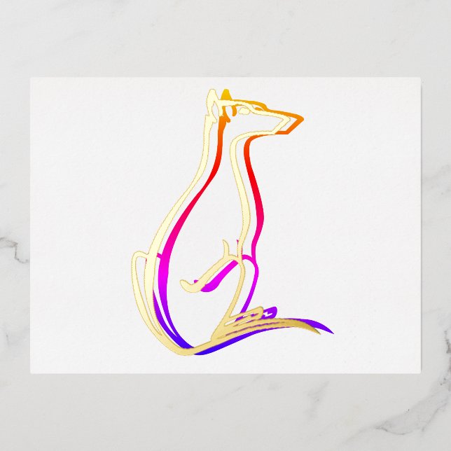 Carte Postale D'invitation À Feuilles D'aluminium essai (Recto)