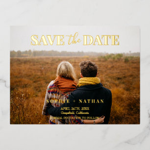 Carte Postale D'invitation À Feuilles D'aluminium Fleur sauvage d'été du printemps Mariage Enregis