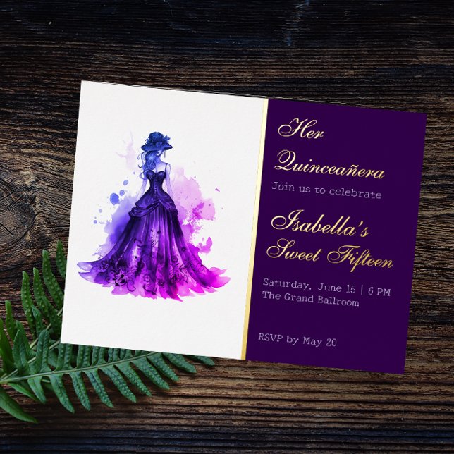 Carte Postale D'invitation À Feuilles D'aluminium Gothique Glam Quince (Créateur téléchargé)