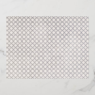 Carte Postale D'invitation À Feuilles D'aluminium Motif géométrique beige islamique