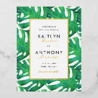 Palm Tropical Feuilles Beach Mariage Enregistrer L