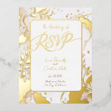 RSVP minimaliste neutre à paillettes en aquarelle