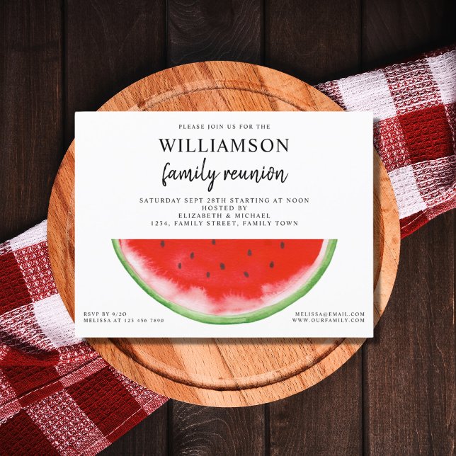 Carte postale d'invitation à la réunion de famille (Créateur téléchargé)