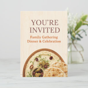 Carte postale d'invitation à un dîner moyen-orient