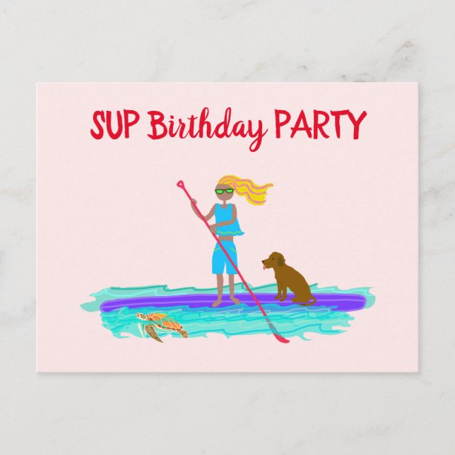 Carte postale d'invitation à une fête d'anniversai (Devant)