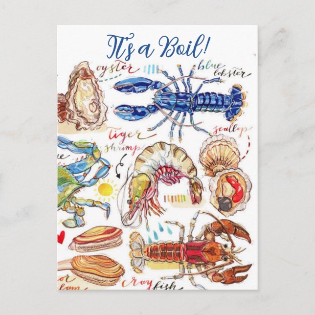 Carte postale d'invitation à une fête de cuisson d (Devant)