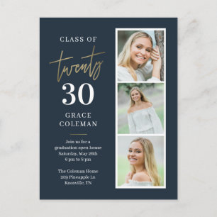 Carte postale d'invitation à une soirée de remise